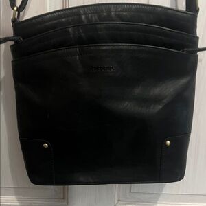Black Leather Crossbody Bag